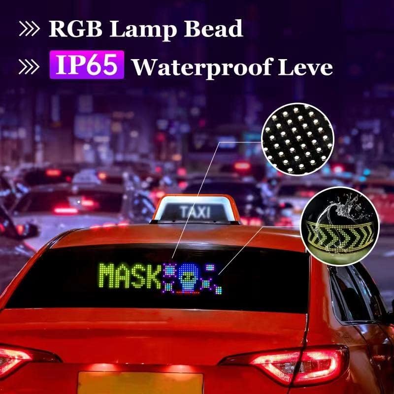 GOTUS LED Car Sign,Programmable Scrolling LED Sign,Bluetooth APP,DIY Design Animations,Text, Graffiti,Colour (15''x4'') - Image 5